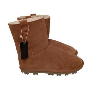 Tommy Bahama Sherpa Faux Fur Lined Brown Suede Boots Women's Size 9 NWT